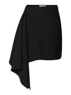 Selected Femme naisten hame, SLFSYLVIE HW SHORT SKIRT B Black