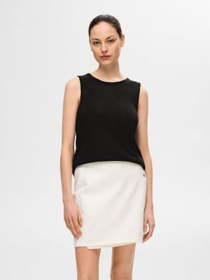 Selected Femme naisten hihaton toppi, SLFMOON SUS SL KNIT TOP Musta