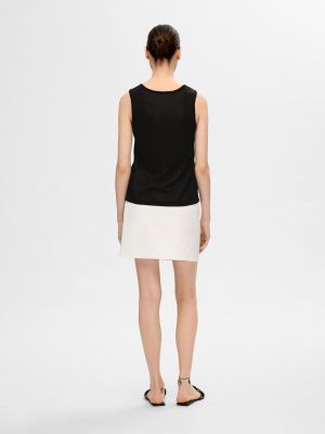 Selected Femme naisten hihaton toppi, SLFMOON SUS SL KNIT TOP Musta