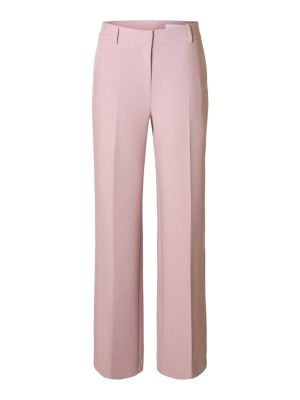Selected Femme naisten housut, SLFRITA MW WIDE PANT MEL Vaaleanpunainen
