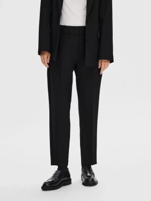 Selected Femme Naisten Housut, SLFRITA-RIA MW CROPPED PANT NOOS Black