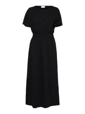 Selected Femme naisten mekko, SLFAMELIE 2/4 MIDI DRESS Musta