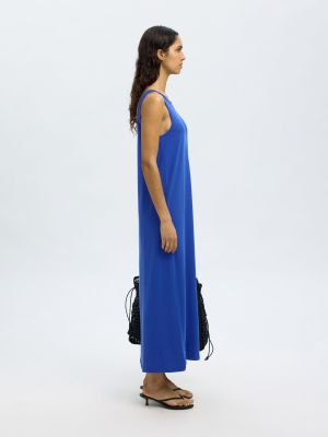Selected Femme naisten mekko, SLFANOLA SL LOW BACK ANKLE DRESS Sininen