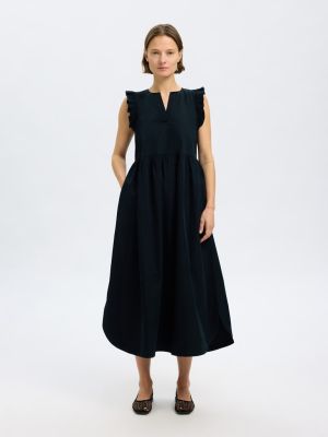 Selected Femme naisten mekko, SLFBLAIR-IDA SL LONG DRESS Musta