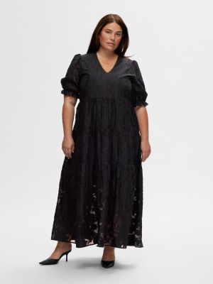 Selected Femme naisten mekko, SLFCATHI-SADIE 3/4 ANKLE DRESS Tummansininen