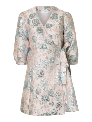 Selected Femme naisten mekko, SLFDEMMI-SIV SS WRAP DRESS Vaaleanpunainen Kuosi