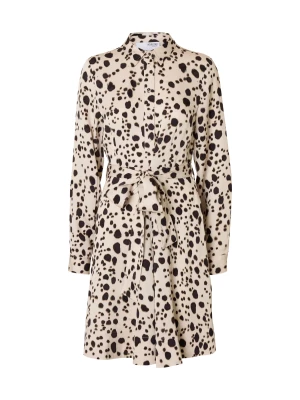 Selected Femme naisten mekko, SLFPAOLA REGULAR LS SHORT SHIRT DRESS Valkopohjainen Kuosi