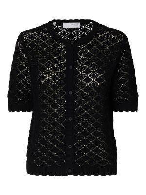 Selected Femme naisten neule, SLFSOFIA 2/4 KNIT CARDIGAN Musta