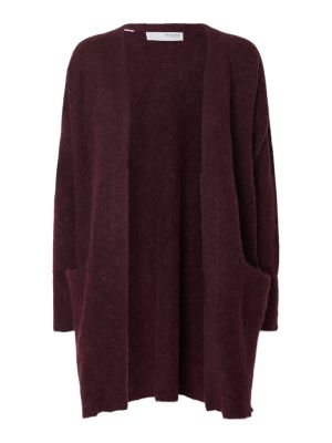 Selected Femme Naisten Neulepaita, Lulu LS Knit O-Neck Viininpunainen