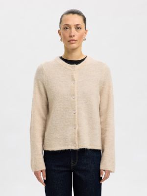 Selected Femme naisten neuletakki, SLFLULU NEW LS KNIT CARDIGAN  Luonnonvalkoinen