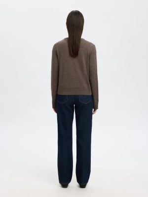 Selected Femme Naisten Neuletakki, SLFThea LS Knit Merino Cardigan Noos Delicioso