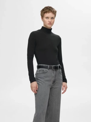 Selected Femme Naisten Paita, SLFMANJA LS HIGH NECK NOOS Black