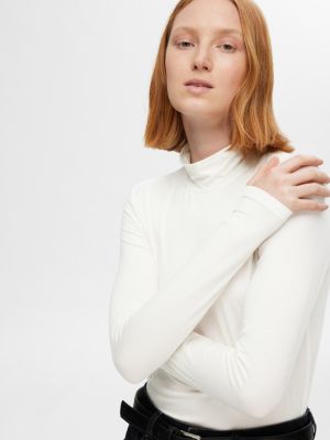 Selected Femme Naisten Paita, SLFMANJA LS HIGH NECK NOOS Snow White