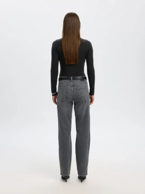 Selected Femme Naisten Paita, SLFMANJA LS O-NECK NOOS Black