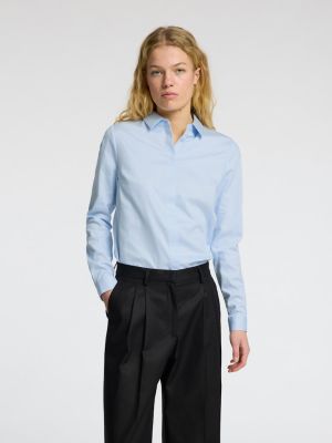Selected Femme naisten paitapusero, SLFROMIE LS FITTED SHIRT Vaaleansininen