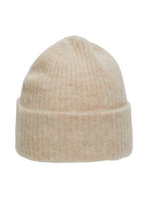 Selected Femme Naisten Pipo, SLFMALINE KNIT BEANIE NOOS Luonnonvalkoinen
