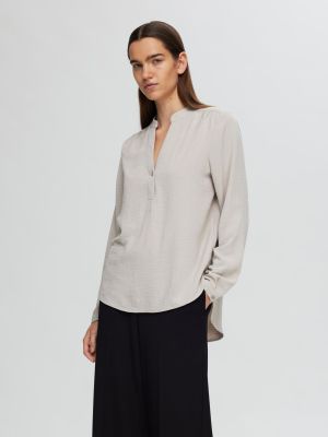 Selected Femme Naisten Pusero, SLFMIVIA LS TOP B Hiekka