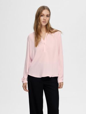 Selected Femme Naisten Pusero, SLFMIVIA LS TOP B Vaaleanpunainen