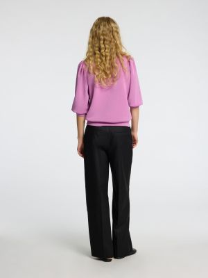 Selected Femme Naisten Pusero, SLFTENNY 3/4 SWEAT TOP NOOS Vadelma