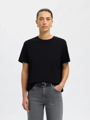 Selected Femme Naisten T-Paita, SLFESSENTIAL SS BOXY TEE NOOS Black