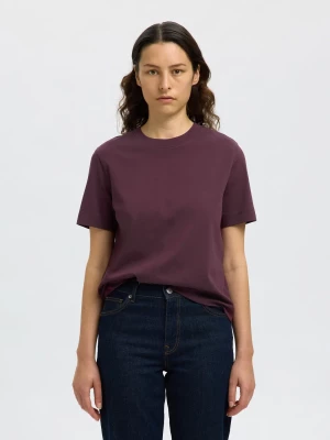 Selected Femme Naisten T-Paita, SLFESSENTIAL SS BOXY TEE NOOS Luumunpunainen