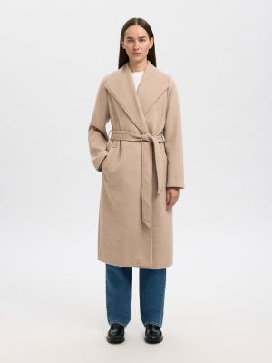 Selected Femme naisten takki, SLFROSA LANO COAT  Luonnonvalkoinen
