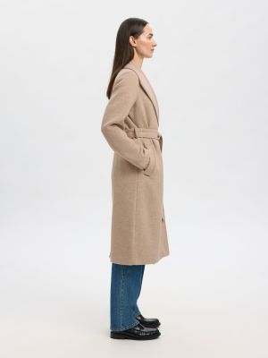Selected Femme naisten takki, SLFROSA LANO COAT  Luonnonvalkoinen