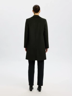 Selected Femme naisten takki, SLFSASJA LANO COAT  Armeijanvihreä