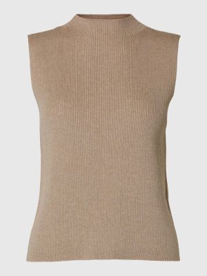 Selected Femme Naisten Toppi, HIGH NECK Vaalea Beige