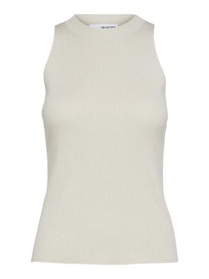 Selected Femme Naisten Toppi, SLFOLINA SL KNIT TOP Luonnonvalkoinen