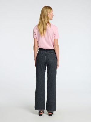 Selected Femme t-paita, SLFMYESSENTIAL SS O-NECK TEE Vaaleanpunainen