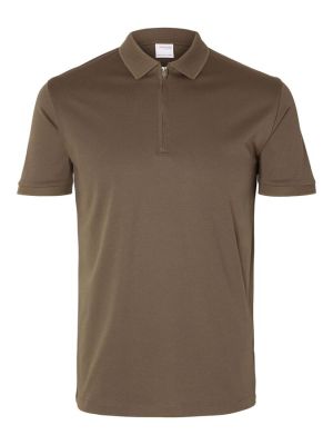 Selected Homme Fave Zip Polo Keskiruskea