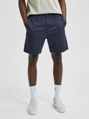 Selected Miesten Chino Shortsit COMFORT-HOMME FLEX SHORTS Tummansininen