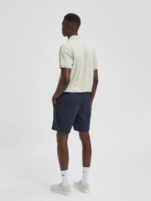 Selected Miesten Chino Shortsit COMFORT-HOMME FLEX SHORTS Tummansininen