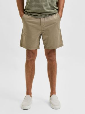 Selected Miesten Chino Shortsit COMFORT-HOMME FLEX SHORTS Vaalea Beige