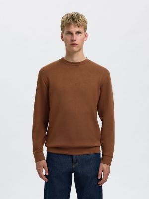 Selected miesten college, MANUEL SOFT CREW NECK Soft Silt