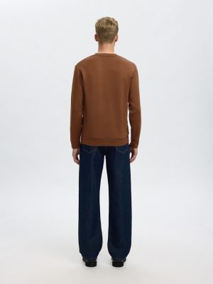 Selected miesten college, MANUEL SOFT CREW NECK Soft Silt