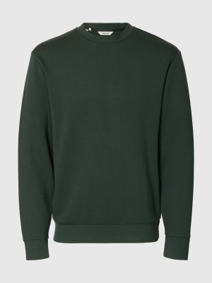 Selected miesten college, MANUEL SOFT CREW NECK Vihreä