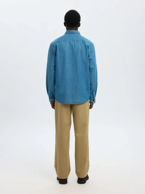 Selected miesten farkkupaita, REG CARLO DENIM LS SHIRT Indigo