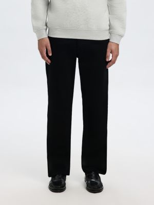 Selected Miesten Farkut, 196-Straight Ben Stay Black 600 Jeans Musta
