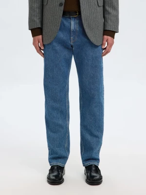 Selected miesten farkut, SLH196-STRAIGHT BEN KORI JEANS Sininen, Indigo