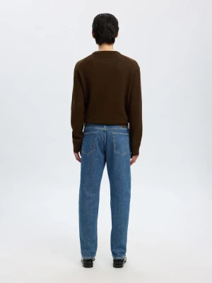 Selected miesten farkut, SLH196-STRAIGHT BEN KORI JEANS Sininen, Indigo