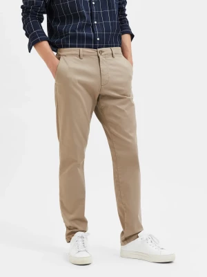 Selected, Miesten Housut, NEW MILES FLEX CHINO NOS Greige