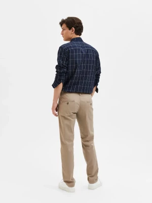 Selected, Miesten Housut, NEW MILES FLEX CHINO NOS Greige