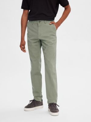 Selected, Miesten Housut, NEW MILES FLEX CHINO NOS Vihreä