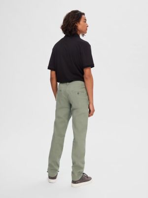 Selected, Miesten Housut, NEW MILES FLEX CHINO NOS Vihreä