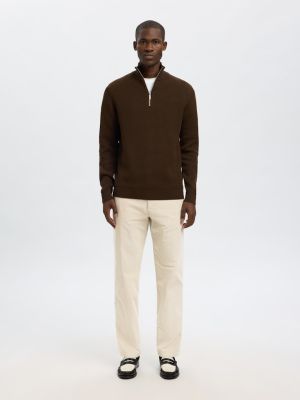 Selected Miesten Housut, STRAIGHT MILES CORD PANT NOS Luonnonvalkoinen