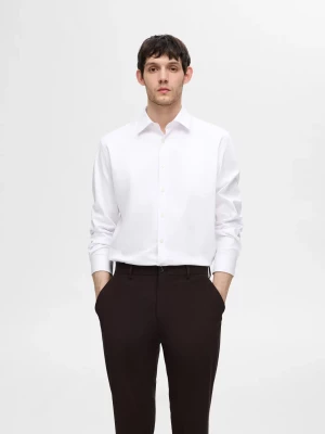 Selected Miesten Kauluspaita, SLIM PERFORMANCE SHIRT NOS Bright White