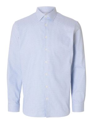 Selected Miesten Kauluspaita, SLIM PERFORMANCE SHIRT NOS Sininen Kuosi