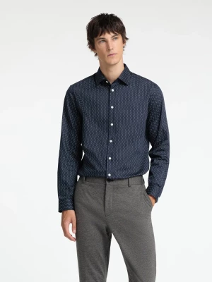 Selected Miesten Kauluspaita, SLIM PERFORMANCE SHIRT Tummansininen